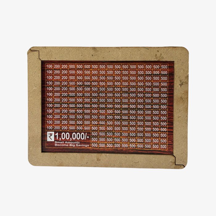 YOGIMART ₹1,00,000 Wooden Money Saving Boxes – Ideal for Kids, Adults, and Collectors | Durable, Stylish, and Functional (MODEAL-B)