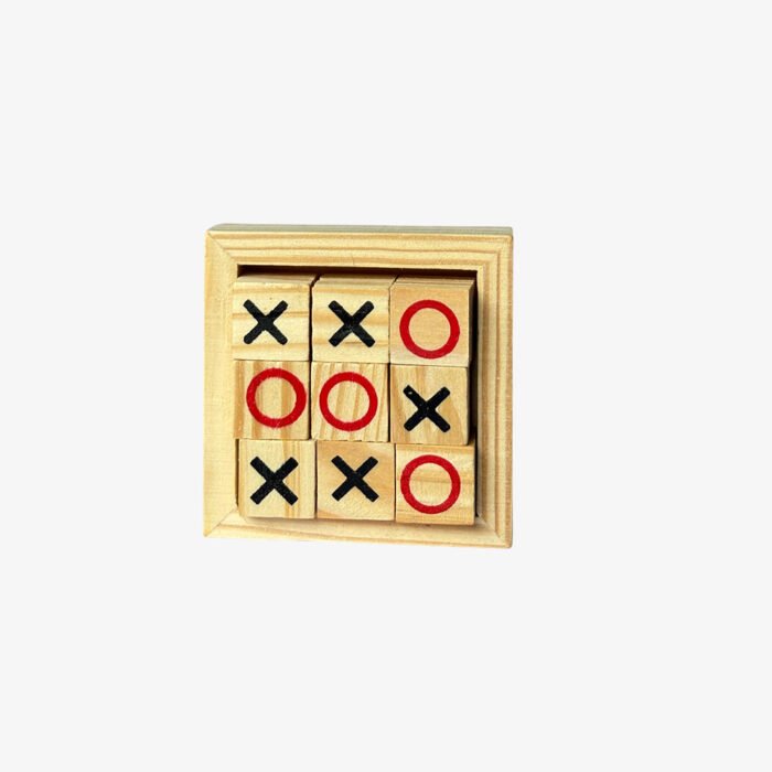 Pedolini Wooden Tic Tac Toe Game - 5.9 Inch Small Travel Board Games